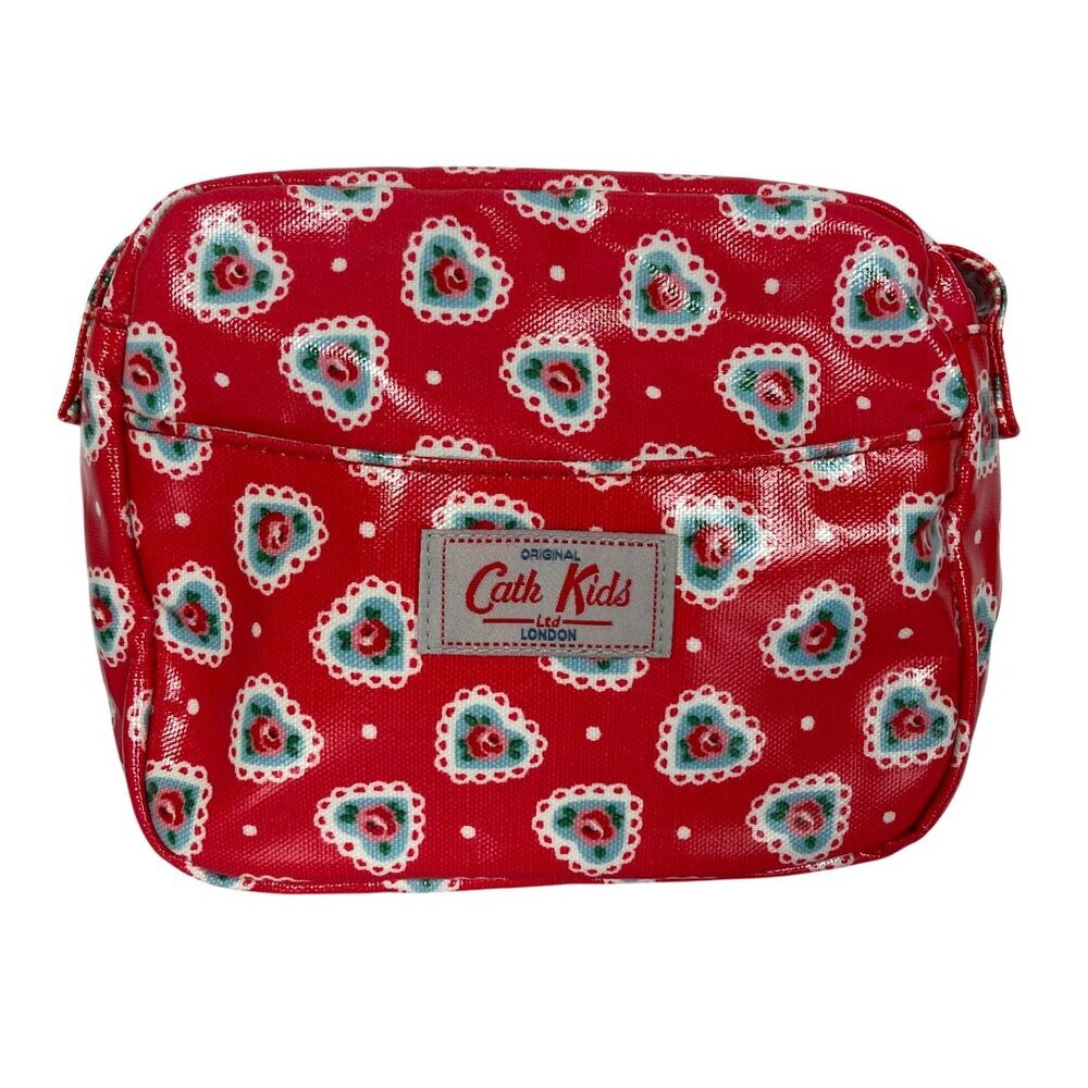 Cath Kidston Red Floral Hearts Oilcloth Bag Cath Kids Girls Purse Retired